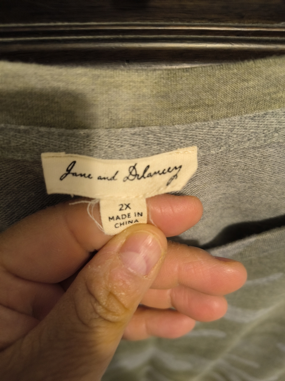 Jane and Delancey Gray and Olive Striped Knit Top